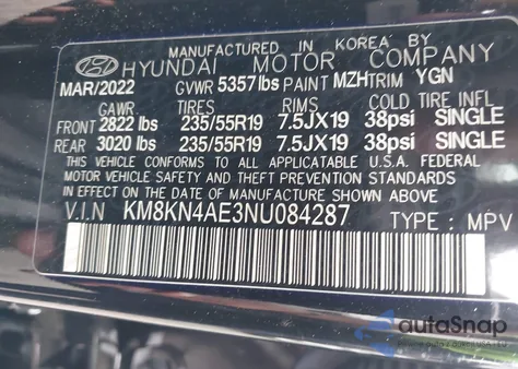 2022 Hyundai Ioniq 5 Sel из США, поврежденный, VIN KM8KN4AE3NU084287